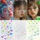 Butterfly Face Gems Glitter Tattoo for Eye Corner and Forehead Bindi Rhinestone Face Jewelry Rave Party Decorations For Women Kids, 3-Pack