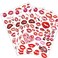 Lip Temporary Tattoos, Red Pink Lip Print Kiss Face Tattoo Stickers Body Decorations