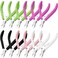 12 Pack Cuticle Nippers Upgraded Trimmer Kit with Non Slip Silicone Handle Stainless Steel Cuticle Cutter Clipper Manicure Tool for Nail Care Fingernails and Toenails