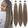 Brown Ash Braiding Hair Pre stretched Ez Braid Braiding Hair for Braids