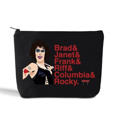 LEVLO Horror Rocky Cosmetic Make Up Bag Rocky Fans Gift Broadway Musical Name Make Up Zippper Pouch Bag For Musical Fans (Brad&amp;Janet)