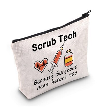 LEVLO Funny Surgeons Gifts Scrub Tech Because Surgeons Need Heroes Too Makeup Bags for Doctor Nurse (Surgeons Need Heroes)