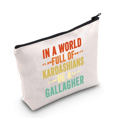 LEVLO Shameless Cosmetic Make Up Bag TV Show Gift In A World Full of Kardashians Be A Gallagher Shameless Makeup Zipper Pouch Bag For Friend Family (Be A Gallagher)