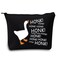 LEVLO Goose Play Cosmetic Make Up Bag Gaming Gamer Gift Honk Honk Honk Goose Makeup Zipper Pouch Bag For Friend Family (Honk Honk Black)