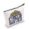 LEVLO Cheering Sister Cosmetic Bag Cheerleader Sisters Gift Cheer Sister Make Up Zipper Pouch Bag For Cheer Team (Cheer Sister)
