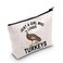 LEVLO Turkeys Animal Cosmetic Make Up Bag Turkey Lover Gift Idea Just a Girl Who Loves Turkeys Makeup Zipper Pouch Bag (Who Loves Turkeys)