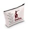 LEVLO Sorority Cosmetic Make up Bag DST Sorority Inspired Gifts You Are Braver Stronger Smarter Than You Think Makeup Zipper Pouch Bag (DST Bag)
