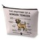 LEVLO Funny Border Terrier Lovers Gifts The Anatomy of A Border Terrier Cosmetic Bags Border Terrier Veterinary Mom Travel Toiletry Bags (Border Terrier)
