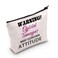 LEVLO Teen Birthday Gifts Warning Official Teenager May Contain Attitude Makeup Bags Official Teenager 13th Birthday Gifts(Official Teenager)
