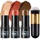 3Pcs Contour Stick Makeup Kit, Shades with Highlighter Stick, Blush Stick and Bronzer Stick for Sculpt the Cheeks and Body, Long Lasting,Waterproof, Dewy &amp; Matte Finish, MEDIUM (#09,12,15)