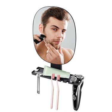 Shower Mirror Fogless for Shaving, Shower Shaving Mirror with Razor Holder, Anti Fog Mirror for Shower, Bathroom Shower Mirror, Shatterproof &amp; Waterproof -for Men and Women