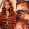 30 Inch Reddish Brown Lace Front Wigs Human Hair 200 Density 13x6 Body Wave HD Lace Frontal Wigs Human Hair Auburn Colored Lace Front Wigs Human Hair Pre Plucked with Baby Hair for Women
