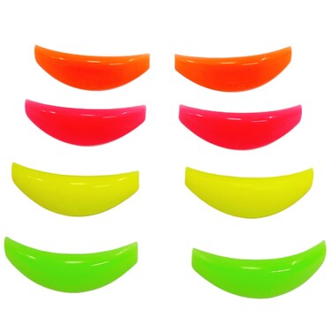 Lash Lift Pads Eyelash Perm Rods Silicone Eyelash Lifting Curler, Lash Lift Rods Eyemakeup Beauty Tool, Soft Pads for Lash Lamination Reusable Lash Lifting Shield Pads (Neon 4 Sizes)