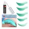 Eyelash Lift Pads With Strong Lash Lift Glue Eyelash Perm Silicone Rods 5 Sizes Reusable Soft Lash Lift Shields for Different Length Eyelashes Perfect Lifting (Green rods+Glue)
