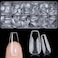 600pc Medium Coffin Nail Tips Fake Nails Press on Nails Clear Nail Tip Full Cover False Nails Artificial Fingernail, 12 Sizes Soft x Gel Nail Tips for Acrylic Nails x Gel Nail Extensions