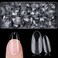 600pc Long Round Nail Tips Fake Nails Press on Nails Clear Nail Tip Full Cover False Nails Artificial Fingernail, 12 Sizes Soft x Gel Nail Tips for Acrylic Nails x Gel Nail Extensions
