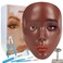 Makeup Practice Face, Liflikee Makeup Mannequin Face with Makeup Practice Face Board,Silicone Full Face Practice Eyelash Eye Shadow, for Emerging Makeup Artist,Girl's Gift,Reusable makeup Face (CO2)