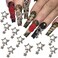 Rhinestones for Nails Y2k Star Nail Charms 10pcs Alloy Dangle Crystal Nail Accessories and Gems