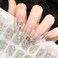 Semi Cured Gel Nail Strips Glitter Sequins Nail Stickers Transparent Full Nail Wraps for Women Nail Art Design