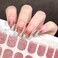 Nail Art Wraps Free Nail Light/Lamp Gel Nail Polish Stickers, Waterproof Long Lasting Nail Strips (Glitter red Clear)