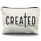 Christian Makeup Bag, Jesus Bible Bag, Off-White Letter Print, Durable &amp; Easy to Clean, Scratch-Resistant Lining, 10" x 7.5" x 10", Makeup Cosmetic Bag for Women (Christian)