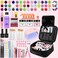 42 Colors Acrylic Nails Kits with Drill and UV Light- Acrylic Nail Powder Glitter and Monomer Liquid Kit with Nail Storage Bag, 5PCS Practice Finger, Nail Kit Acrylic Set with Everything for Beginners