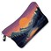 Mountain Landscape Makeup Bag Sunset Mountain Cute Small Organizer Bag Zipper Pouch Flat Design Mountain Sunset Cosmetic Bag Present for Women Friends