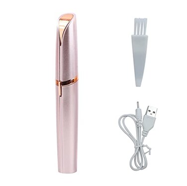 USB Rechargeable Portable Electric Eyebrow Trimmer Pen for Women,Painless Precision Eyebrow Hair Remover, Safe Eyebrow Shaver Razor Tool for face Leg Lip Armpit Hand(Rose Gold)