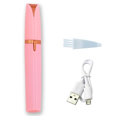 USB Rechargeable Portable Electric Eyebrow Trimmer Pen for Women,Painless Precision Eyebrow Hair Remover, Safe Eyebrow Shaver Razor Tool for face Leg Lip Armpit Hand(Pink)