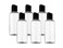 ljdeals 4 oz Clear Plastic Empty Bottles with Black Disc Top Caps, Refillable Cosmetic Containers for Shampoo, Lotions, Cream and more Pack of 6, BPA Free, Made in USA
