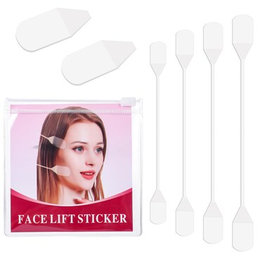 Face Lift Tape Invisible, Instant Face Tape 24Pcs Face Lift Sticker Ultra-thin Invisible Face Tape for Face with Bands, Adhesive Lifting Patch Face Lifting Band Neck and Eye Lift Tape for Women Ladies