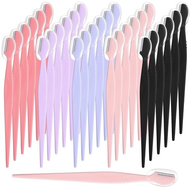 28 Pcs Multipurpose Face &amp; Eyebrow Razors - Dermaplane &amp; Exfoliate with Precision Cover - Trimmer Shaver for Men &amp; Women (Multicolor)