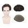 Toupee for men 100% European Real Human Hair Mens HairPieces 8x10 Inch Soft and Breathable Full French Lace Human Hair Replacement System for Man, #3(Brown Color)