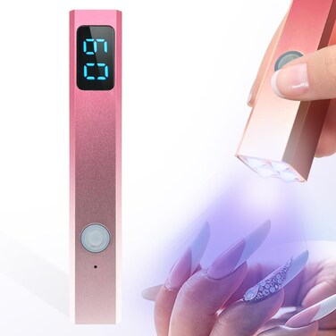 Handheld UV Light for Gel Nails, Rechargeable Portable Cordless Mini Nail Dryer, LED Nail Lamp