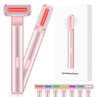 Red-Light-Therapy-for-Face,7 in 1 LED Light-Therapy-Wand for Face and Neck - Microcurrent Facial Device for Anti-Aging - Face &amp; Eye Massager Skincare (7 Colors led light)