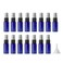 longway 15 PCS Spray Bottles, 0.5oz/15ml Blue Empty Fine Mist Spray Bottle Dispenser with Cap, Small Refillable Liquid Containers with 1pcs Funnel and 18pcs Labels