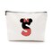 Cute Cartoon Mouse Gifts Initial A-Z Personalized Makeup Bag Monogrammed Cosmetic Bags Magic Mouse Stuff Funny Mouse Themed Gifts Mouse Lover Gifts Wizard Gifts Birthday Gifts for Women Girls (S)