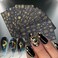 8 Sheets Gold Nail Sticker 3D Self-Adhesive Gold Sun Moon and Stars Nail Sticker Metallic Snake Cat Design Golden Nail Decal Acrylic Nails Decoration for Women Manicure DIY French Nail Supplies