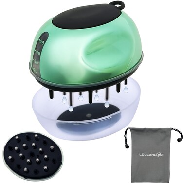 Scalp Applicator Comb, Hair Oil Applicator, Hair Growth Liquid Guide Comb for Hair Treatment Growth Medicine Fluid Essential Oil Serum with Portable Waterproof Drawstring Bag (Green)