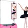 LPHUMEX Pink Foldable Travel Portable Full Length Mirror, 32x13 Inch Dance Bag Mirror, Lightweight Camping Mirror Full Length, Backstage Folding Hanging Mirror for Dance Bag