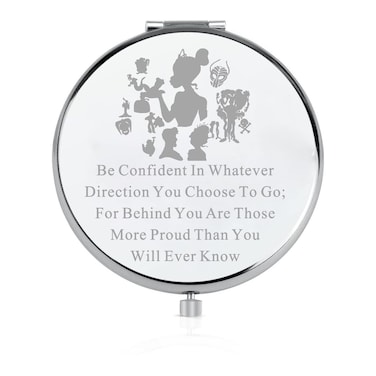 LQRI Princess The Frog Makeup Mirror Funny Tiana Princess Compact Makeup Mirror Classic Animated Film Gift