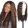 FB30 Deep Wave U Part Human Hair Wigs for Black Women 180% Density Glueless U Shape Half Wig 180% Density Wig No Leave Out Lace Glueless Deep Curly Upgrade U Part Wigs (20 inch, FB30)