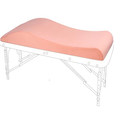 Lash Bed Foam Topper, Ergonomic Curvy Eyelash Mattress Topper for Massage Table, Beauty Salon Massage Table Padding Topper, 30D Esthetician Bed Cushion with Removable Cover (Pink-60 cm)