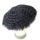 Mens Afro Toupee Translucent French Lace Man Wave Unit 1B# Off Black Mens Wig 10MM Wave 360 Toupee Hairpiece 100% Human Hair System cutable 8x10inch