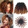 Wand Curl Crochet Hair 8 Inch Jamaican Crochet Hair 5packs Jamaican Bounce Crochet Hair T1B/27/30 80g/pcs Ringlet Twist Hair Extension Crochet Braids Hair (5pcs,T1B/27/30)