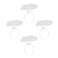 Lurrose Angel Headband, Feather Hair Hoop White Feather Headband Angel Headpiece for Women Costume, 4pcs (White)