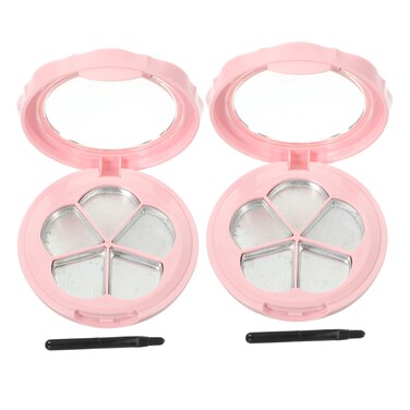 2 Sets Box lipstick box Make Up Container Pallet lip balm container Empty Makeup DIY eyeshadow plate lip container lip gloss container nail art plastic assembled travel display box
