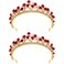 Lurrose 2pcs Rose Designed Bride Headdress Wedding Hair Crown Rose Rhinestone Crown Wedding Girl Tiara Headdress