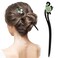 Lurrose Chinese Hair Stick Vintage Flower Hair Stick Japanese Wood Chopsticks for Women Girls Hair Styling