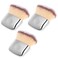 Small Blush Brush 3 Pack Mini Powder Blush Brush Portable Soft Hair Loose Powder Blush Brush Multi-functional Makeup Brush (Silver)